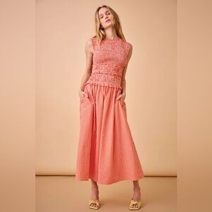 Hunter Bell Louise Dress Poppy Gingham Medium NWT